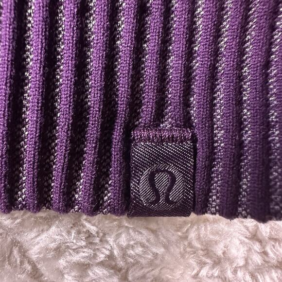 Lululemon Rest Less Hoodie Womens 6 Running Athletic Base Layer Purple Patchwork - Picture 6 of 10